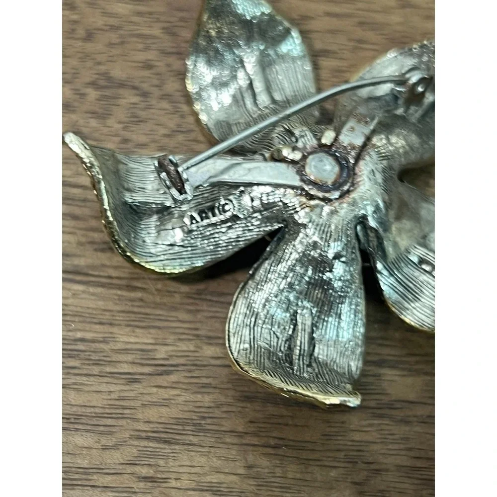 Vtg Floral Brooch Lot Hippy Chic Cottage Core Nature 80s 90s